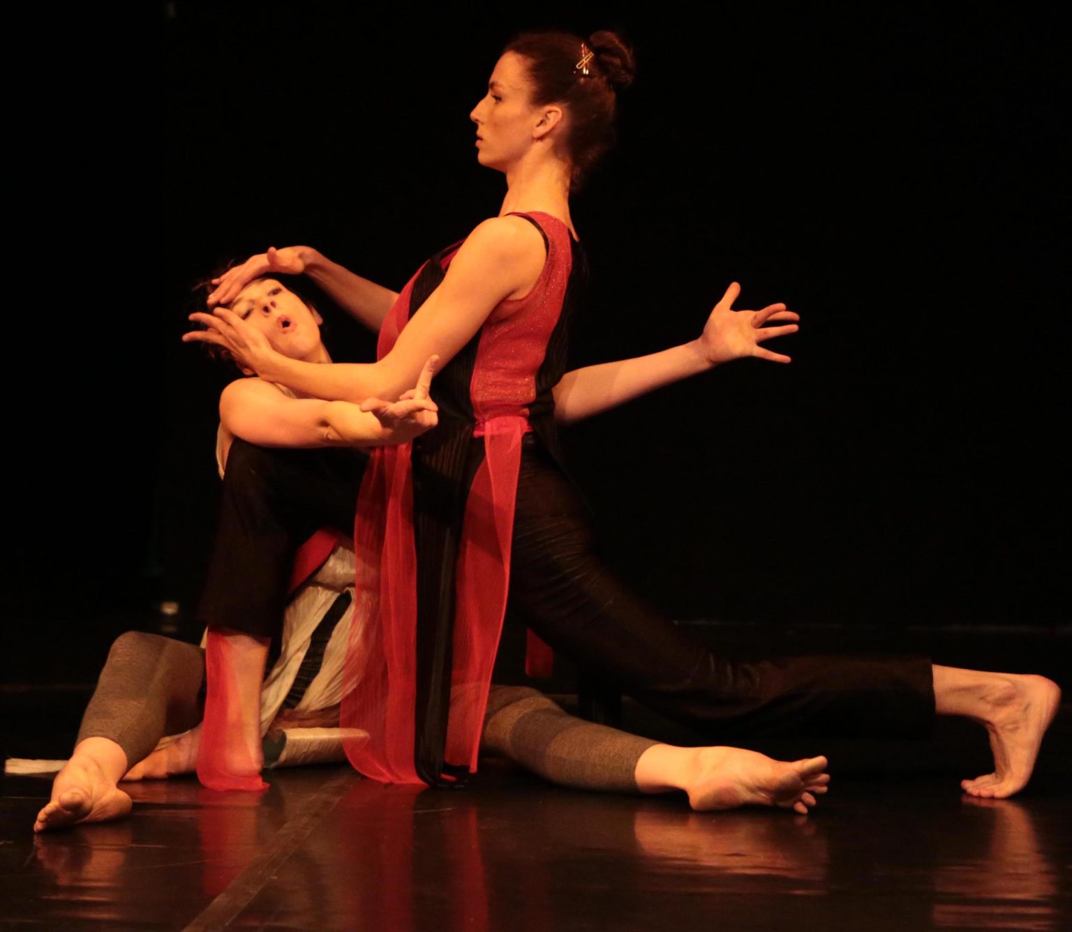 The dance company performs